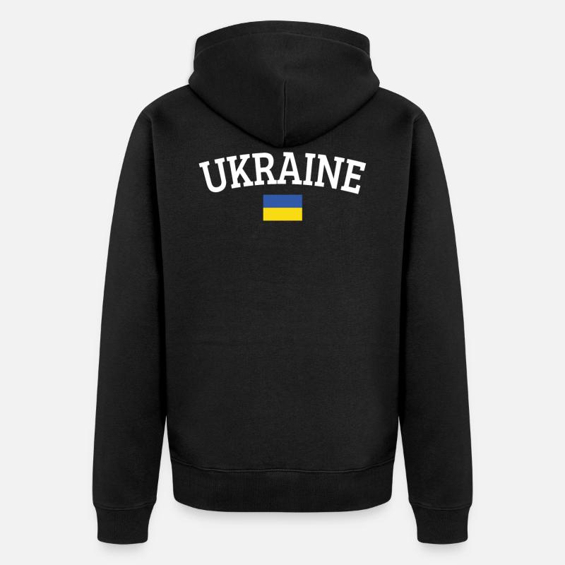 Ukraine - Unisex Premium Bio Zip Hoodie - Schwarz