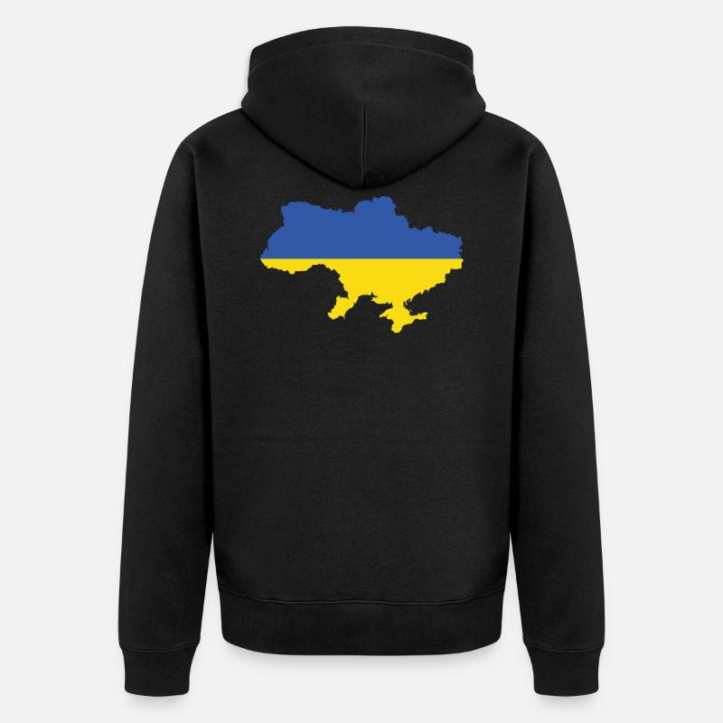 Ukraine - Veste à capuche bio Premium Unisexe - noir