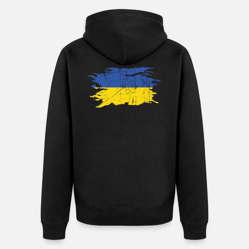 Ukraine - Veste à capuche bio Premium Unisexe - noir