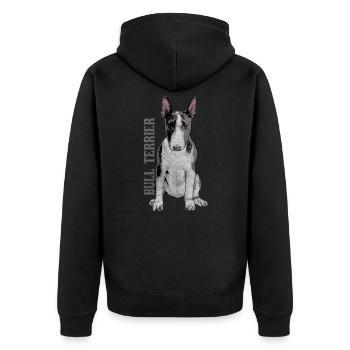 Bull Terrier - Veste à capuche bio Premium Unisexe - noir - Dos - Nico (187cm)