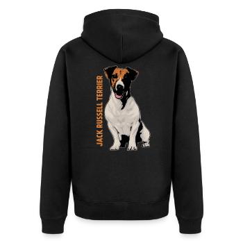 Jack Russell Terrier - Veste à capuche bio Premium Unisexe - noir - Dos - Nico (187cm)