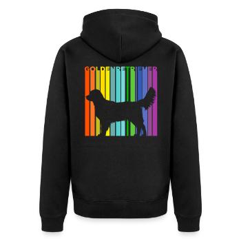 Golden retrievers - Veste à capuche bio Premium Unisexe - noir - Dos - Nico (187cm)
