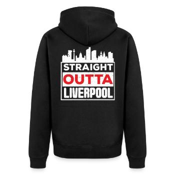 Liverpool - Veste à capuche bio Premium Unisexe - noir - Dos - Nico (187cm)