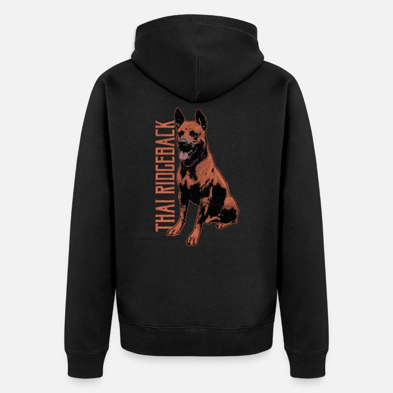Thai Ridgeback - Unisex Premium Bio Zip Hoodie - Schwarz
