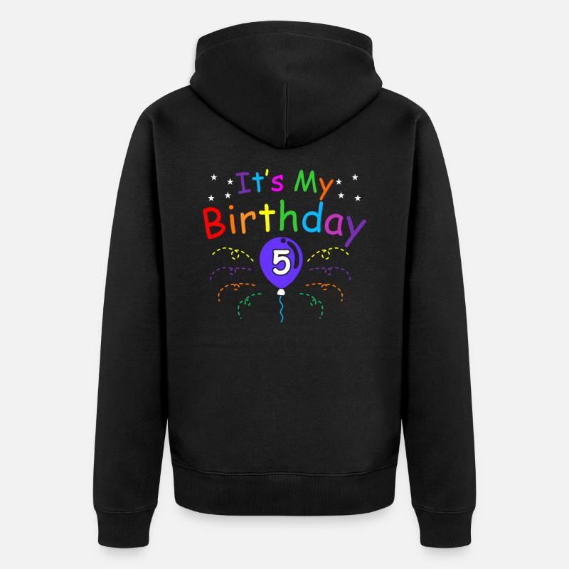 5ème anniversaire - Veste à capuche bio Premium Unisexe - noir