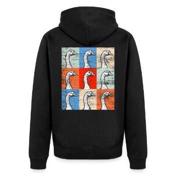 oie - Veste à capuche bio Premium Unisexe - noir - Dos - Nico (187cm)
