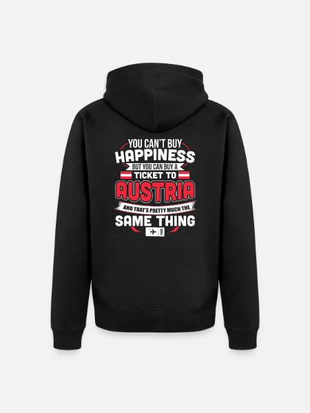Austria - Unisex Premium Organic Zip Hoodie - black