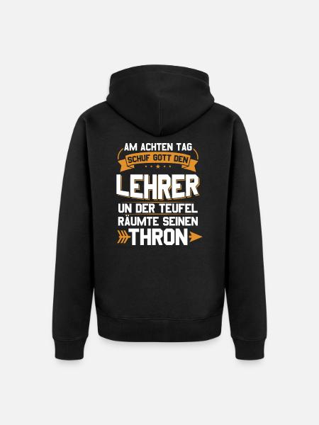 Lehrer - Unisex Premium Bio Zip Hoodie - Schwarz