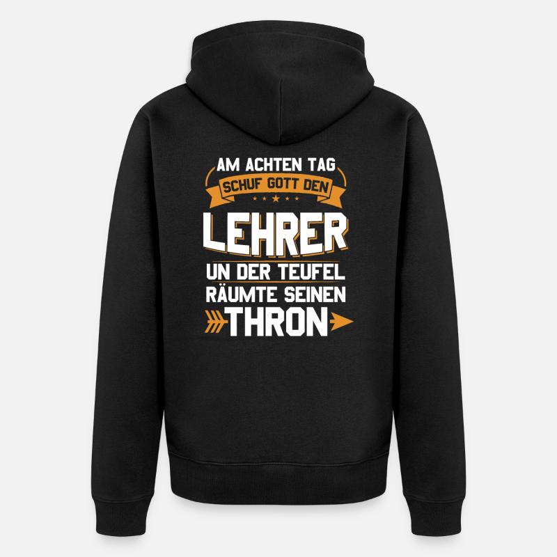Lehrer - Unisex Premium Bio Zip Hoodie - Schwarz