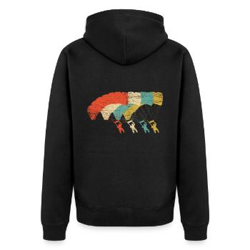 Parapente Parapente - Veste à capuche bio Premium Unisexe - noir - Dos - Nico (187cm)