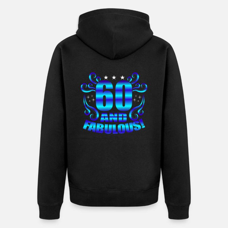 60ème anniversaire - Veste à capuche bio Premium Unisexe - noir