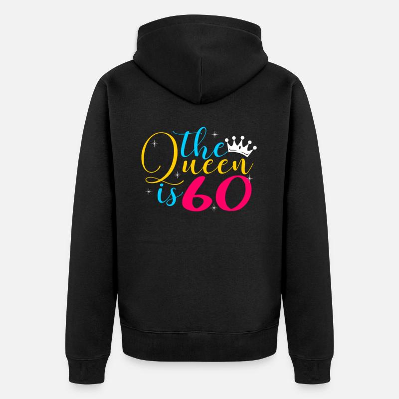 60ème anniversaire - Veste à capuche bio Premium Unisexe - noir