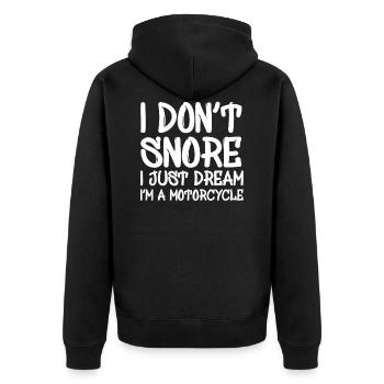 paroles drôles - Veste à capuche bio Premium Unisexe - noir - Dos - Nico (187cm)