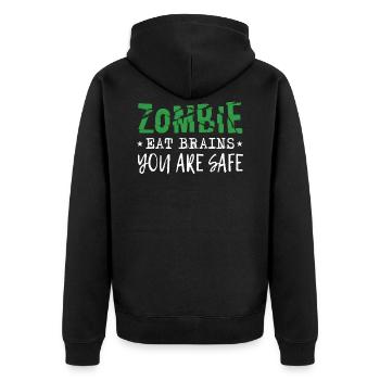 paroles drôles - Veste à capuche bio Premium Unisexe - noir - Dos - Nico (187cm)