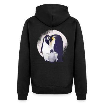 manchot - Veste à capuche bio Premium Unisexe - noir - Dos - Nico (187cm)