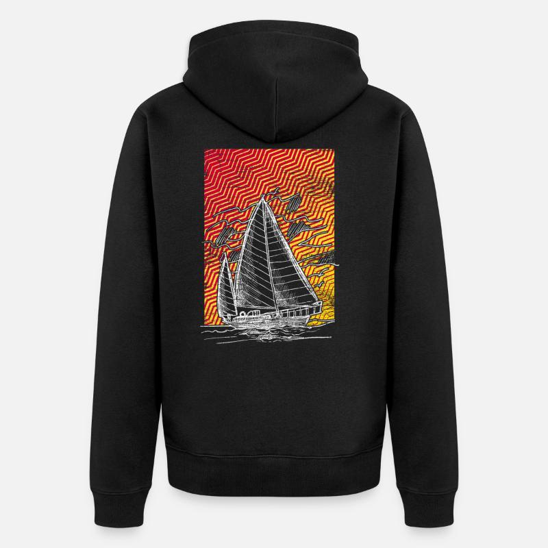 navigation à voile - Veste à capuche bio Premium Unisexe - noir