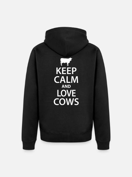 Cow cows - Unisex Premium Organic Zip Hoodie - black