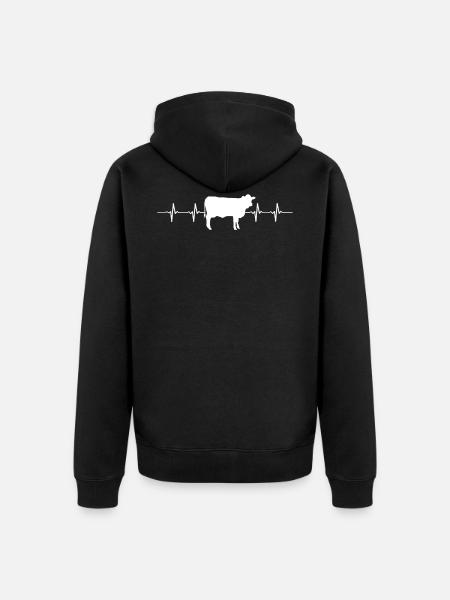Cow cows - Unisex Premium Organic Zip Hoodie - black