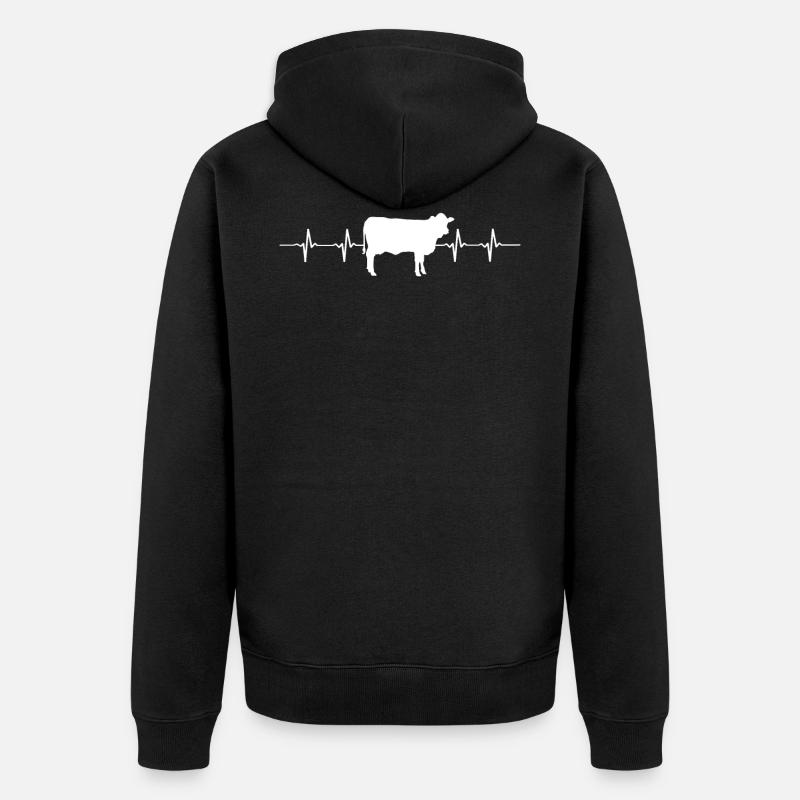 Vaches vaches - Veste à capuche bio Premium Unisexe - noir