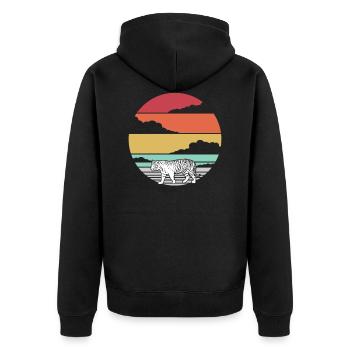 tigre - Veste à capuche bio Premium Unisexe - noir - Dos - Nico (187cm)