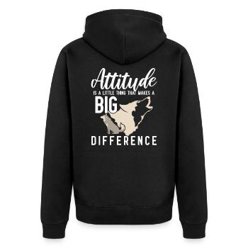 chien de traîneau - Veste à capuche bio Premium Unisexe - noir - Dos - Nico (187cm)