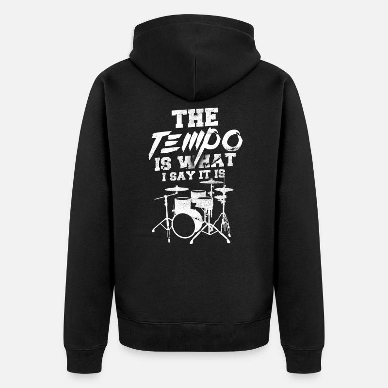 batterie - Veste à capuche bio Premium Unisexe - noir