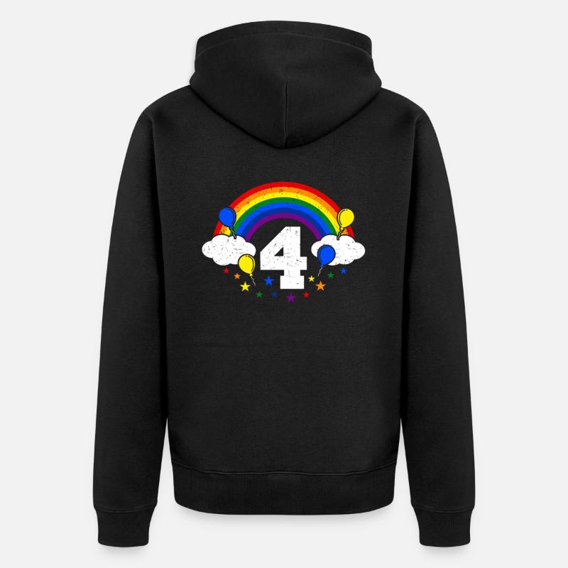 4e anniversaire - Veste à capuche bio Premium Unisexe - noir