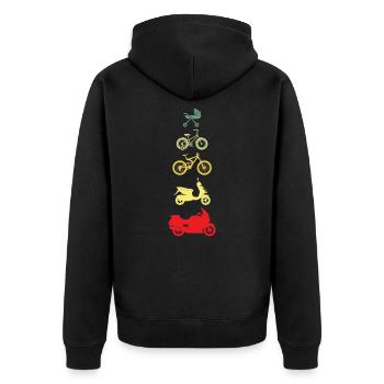 Moto - Veste à capuche bio Premium Unisexe - noir - Dos - Nico (187cm)