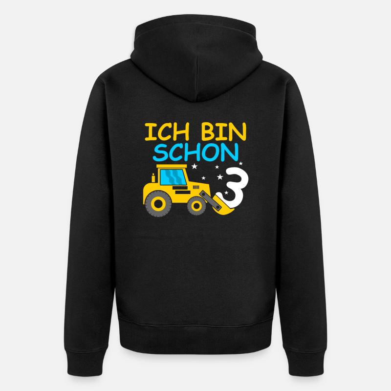 3e anniversaire - Veste à capuche bio Premium Unisexe - noir
