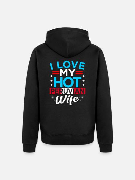 Peru - Unisex Premium Organic Zip Hoodie - black