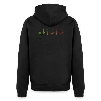 Moto - Veste à capuche bio Premium Unisexe - noir - Dos - Nico (187cm)