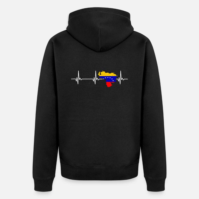Venezuela - Veste à capuche bio Premium Unisexe - noir