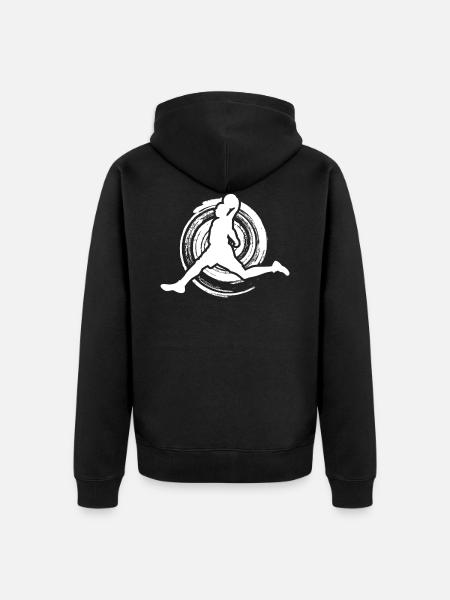 basketball - Unisex Premium Organic Zip Hoodie - black