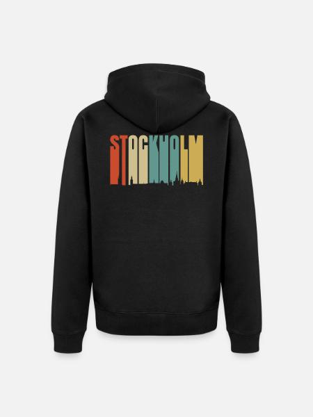 Stockholm - Unisex Premium Organic Zip Hoodie - black
