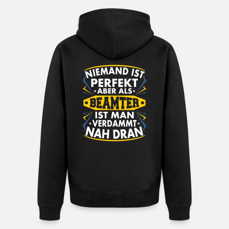 Beamter - Unisex Premium Bio Zip Hoodie - Schwarz