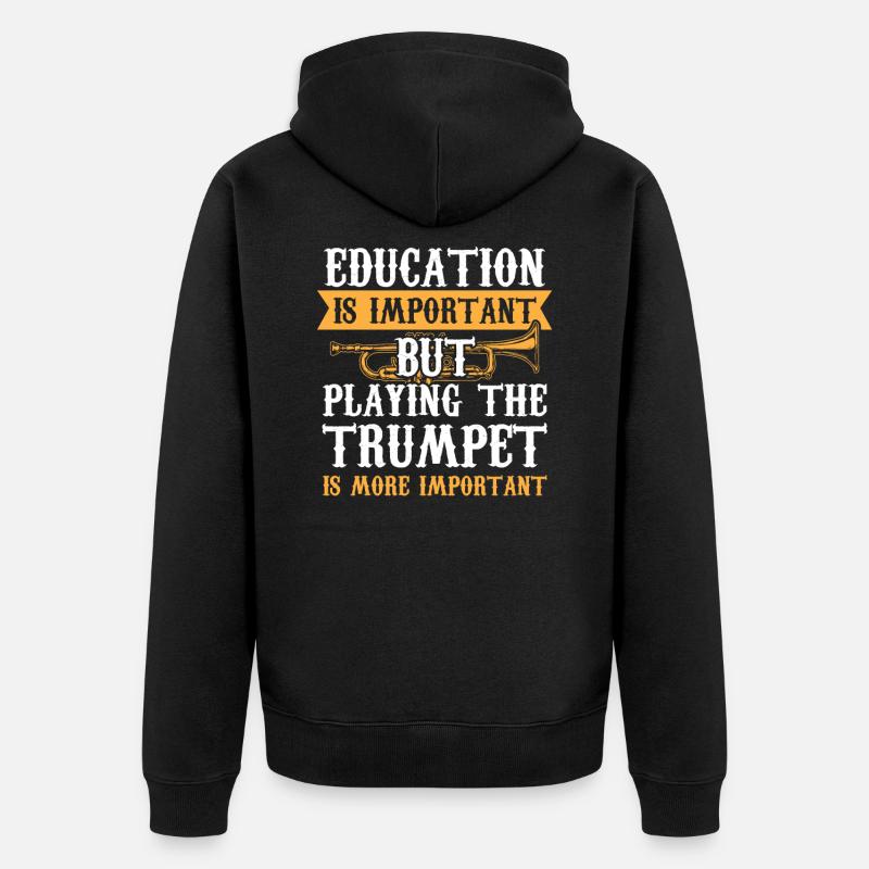 trompette - Veste à capuche bio Premium Unisexe - noir