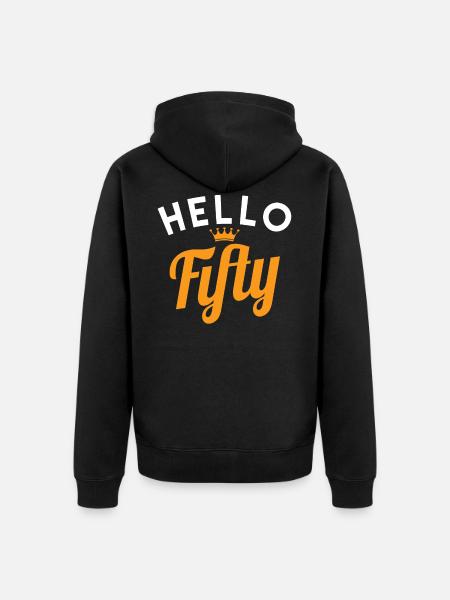 50th birthday - Unisex Premium Organic Zip Hoodie - black