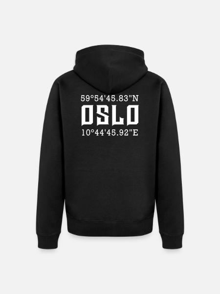Oslo - Unisex Premium Organic Zip Hoodie - black