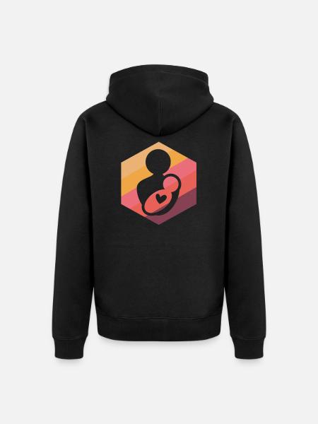 Newborn midwife - Unisex Premium Organic Zip Hoodie - black