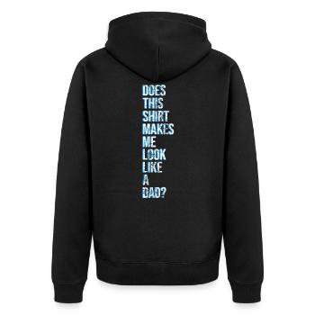 Papa grossesse - Veste à capuche bio Premium Unisexe - noir - Dos - Nico (187cm)