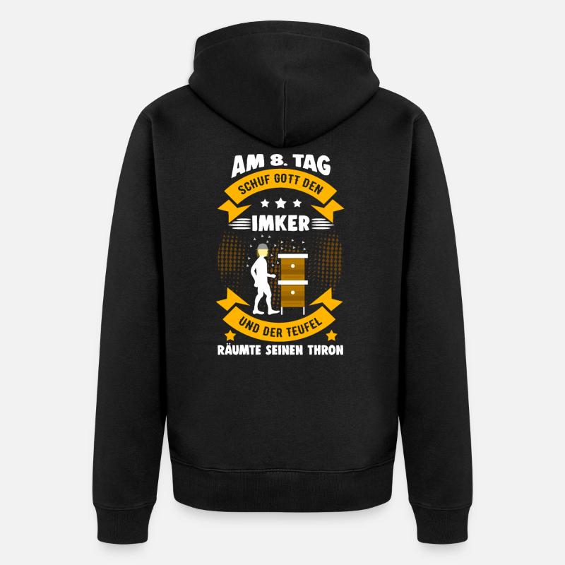Imker - Unisex Premium Bio Zip Hoodie - Schwarz