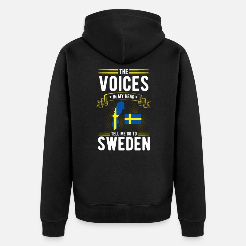 Suède - Veste à capuche bio Premium Unisexe - noir