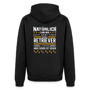 Golden Retriever - Veste à capuche bio Premium Unisexe - noir - Dos - Nico (187cm)