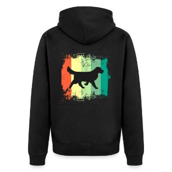 Golden retrievers - Veste à capuche bio Premium Unisexe - noir - Dos - Nico (187cm)