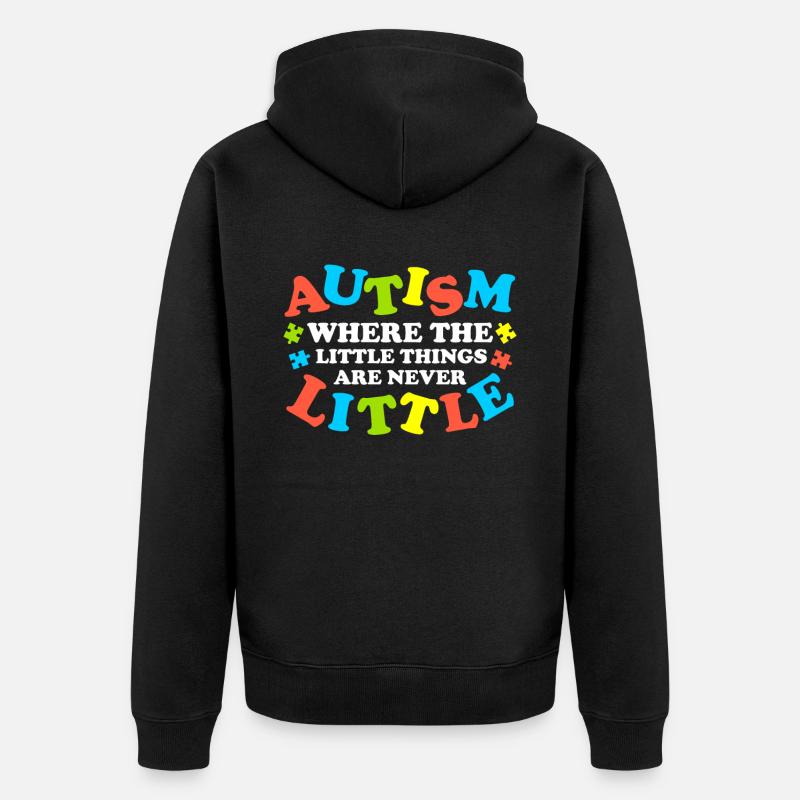 Autisme - Veste à capuche bio Premium Unisexe - noir