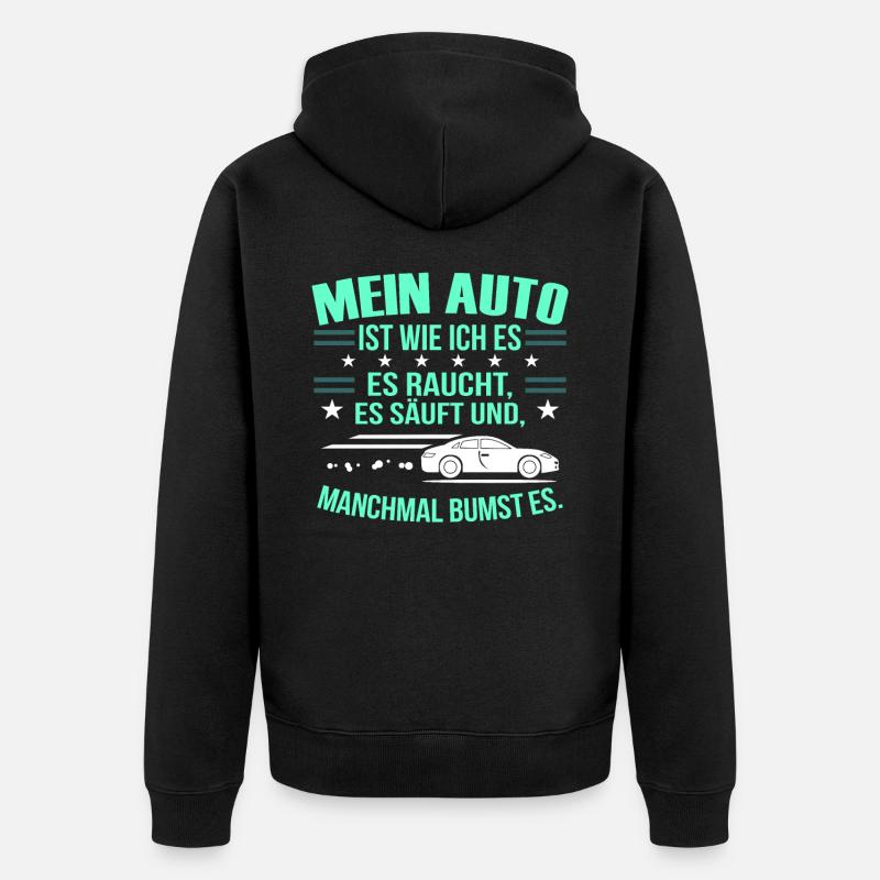 Auto - Unisex Premium Bio Zip Hoodie - Schwarz
