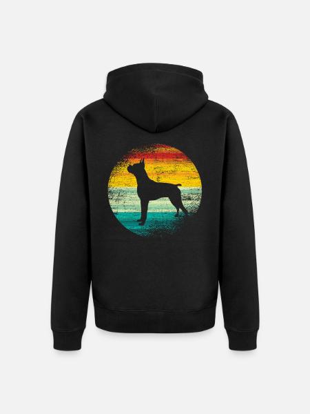 boxer - Unisex Premium Organic Zip Hoodie - black