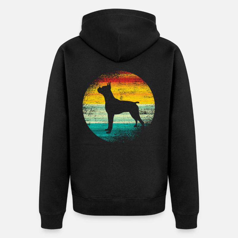 Boxer - Unisex Premium Bio Zip Hoodie - Schwarz