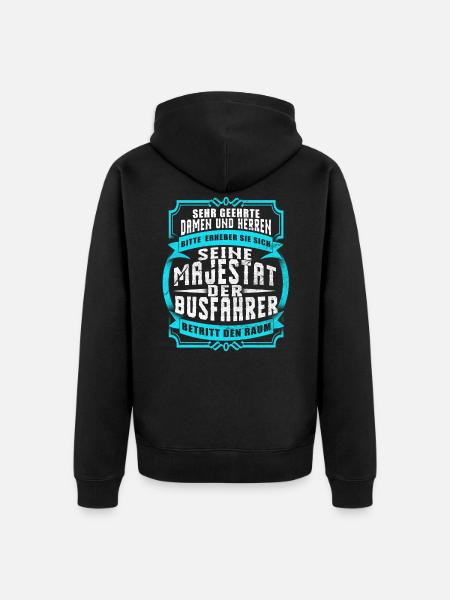 Busfahrer - Unisex Premium Bio Zip Hoodie - Schwarz