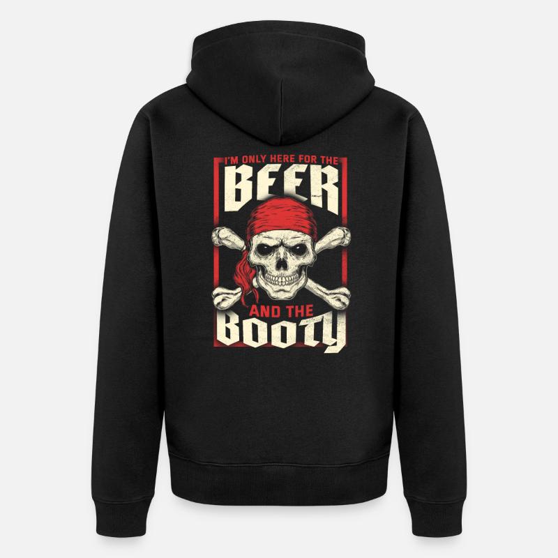 pirate - Veste à capuche bio Premium Unisexe - noir